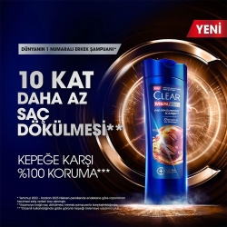 Clear Men Saç Dökülmesine Karşı Kahve Çekirdeği Özü Şampuan 350ml - 7