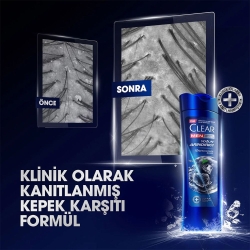 Clear Men Yoğun Arındırıcı Kömür Kepeğe Karşı Etkili Şampuan 350ml - 6