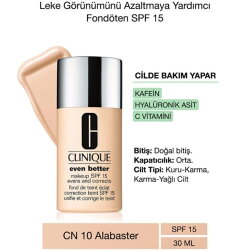Clinique Even Better Fondöten SPF15 Alabaster N:01 30ml - Clinique