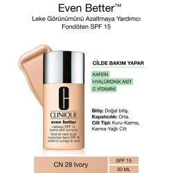 Clinique Even Better Glow Makeup Fondöten SPF15 CN28 Ivory 30ml - Clinique
