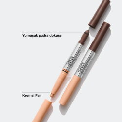 Clinique High Impact Shadow Play Çift Taraflı Kalem Far - Cafe Au Lait - 6