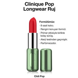 Clinique Pop Longwear Ruj - Chilli Pop - Clinique