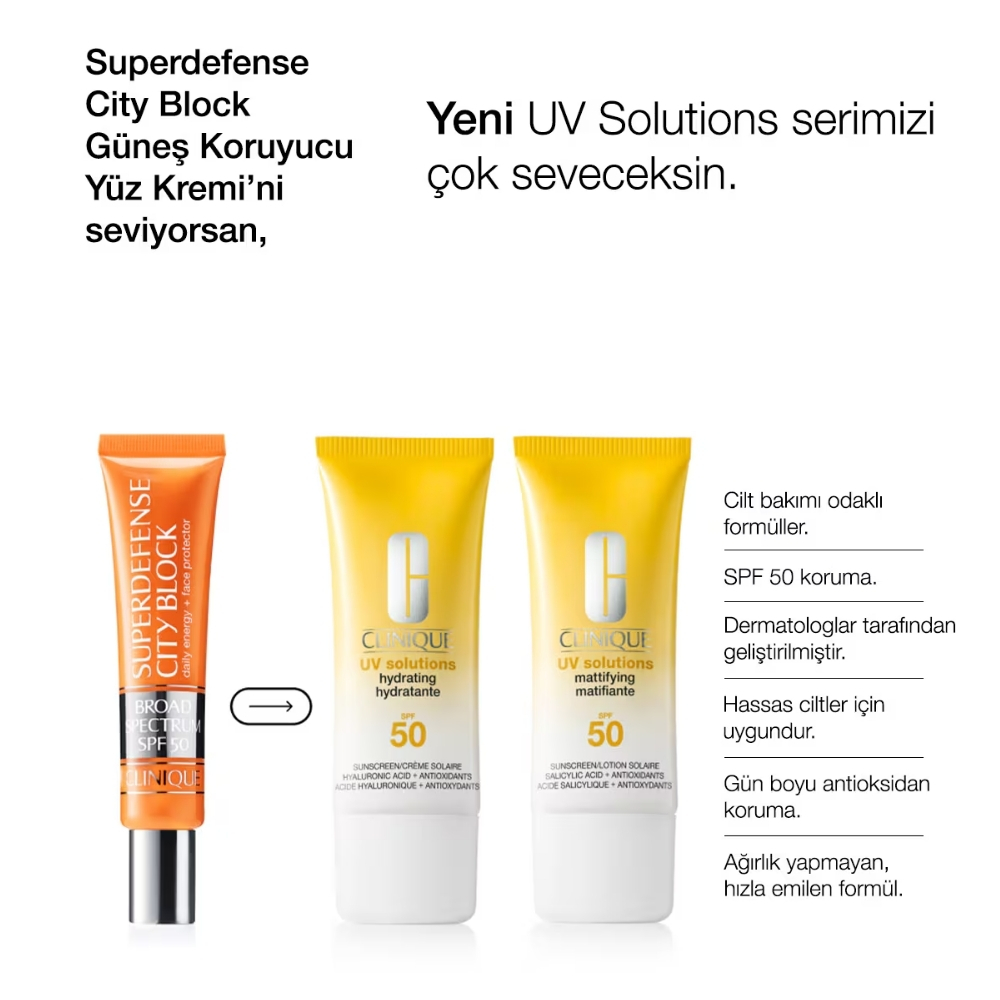 Clinique Uv Sol Mattifying SPF50 Güneş Kremi 40 ml - 10
