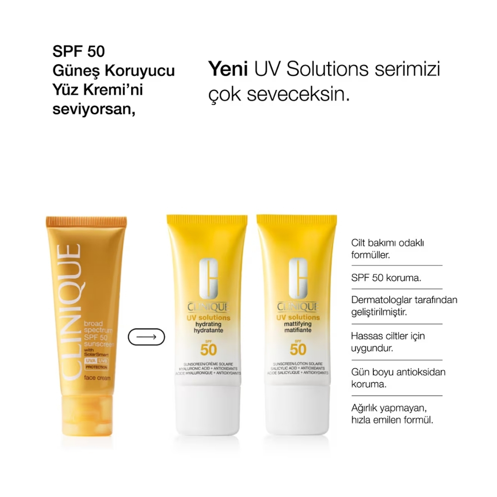 Clinique UV Solutions Hydrating SPF50+ Güneş Kremi 40 ml - 8