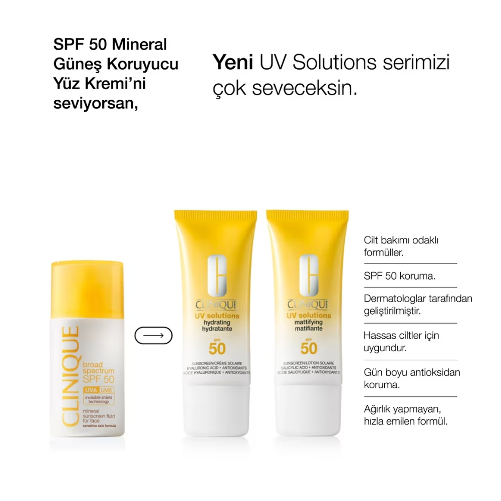 Clinique UV Solutions Hydrating SPF50+ Güneş Kremi 40 ml - 9