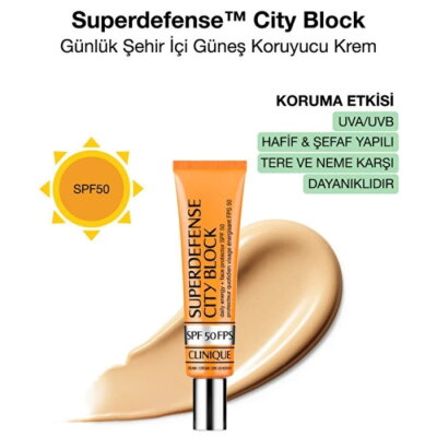 Clinique Superdefense City Block 40 ml 50 Faktör Güneş Kremi