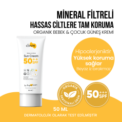Cloee Organik Vegan Hipoalerjenik Glutensiz 50 Spf Güneş Kremi 50 ml - Cloee (1)