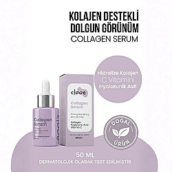 Clooe Doğal Kolajen Serum - Gliserin + Hyaluronik Asit + Camellia Sinensis + Kolajen, 30ml - Clooe
