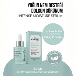 Clooe Doğal Yoğun Nem Serumu - Gliserin, Hyaluronik Asit + C Vitamini 30 ml - Clooe