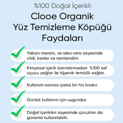 Clooe Yüz Temizleme Köpüğü Organik 150 ml - 7