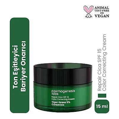 Cosmogenesis Labs Ton Eşitleyici Tiger Grass Cica Krem 15 ml - Cosmogenesis Labs