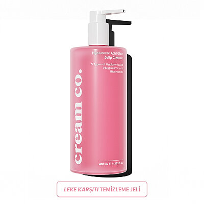 Cream Co. Hyaluronic Acid Glow Jelly Leke Karşıtı 400 ml Yüz Temizleme Jeli