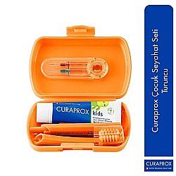 Curaprox Çocuk Seyahat Ağız Bakım Seti Turuncu (6-12 Yaş) - Curaprox (1)