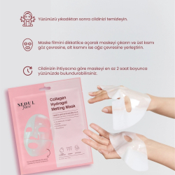 Dermal Korea Seoul Face Collagen Hydrogel Eriyen Yüz Maskesi 34 gr - 5