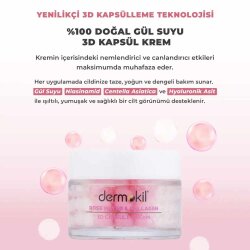 Dermokil %100 Doğal Gül Suyu Canlandırıcı Yenileyici 3D Kapsül Krem 50ml - 2
