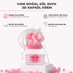 Dermokil %100 Doğal Gül Suyu Canlandırıcı Yenileyici 3D Kapsül Krem 50ml - 3