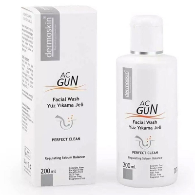 Dermoskin Acnegun 200 ml Yüz Temizleme Jeli