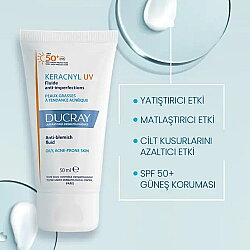 Ducray Keracnyl UV Fluide Anti Imperfections Spf 50 50 ML - 4