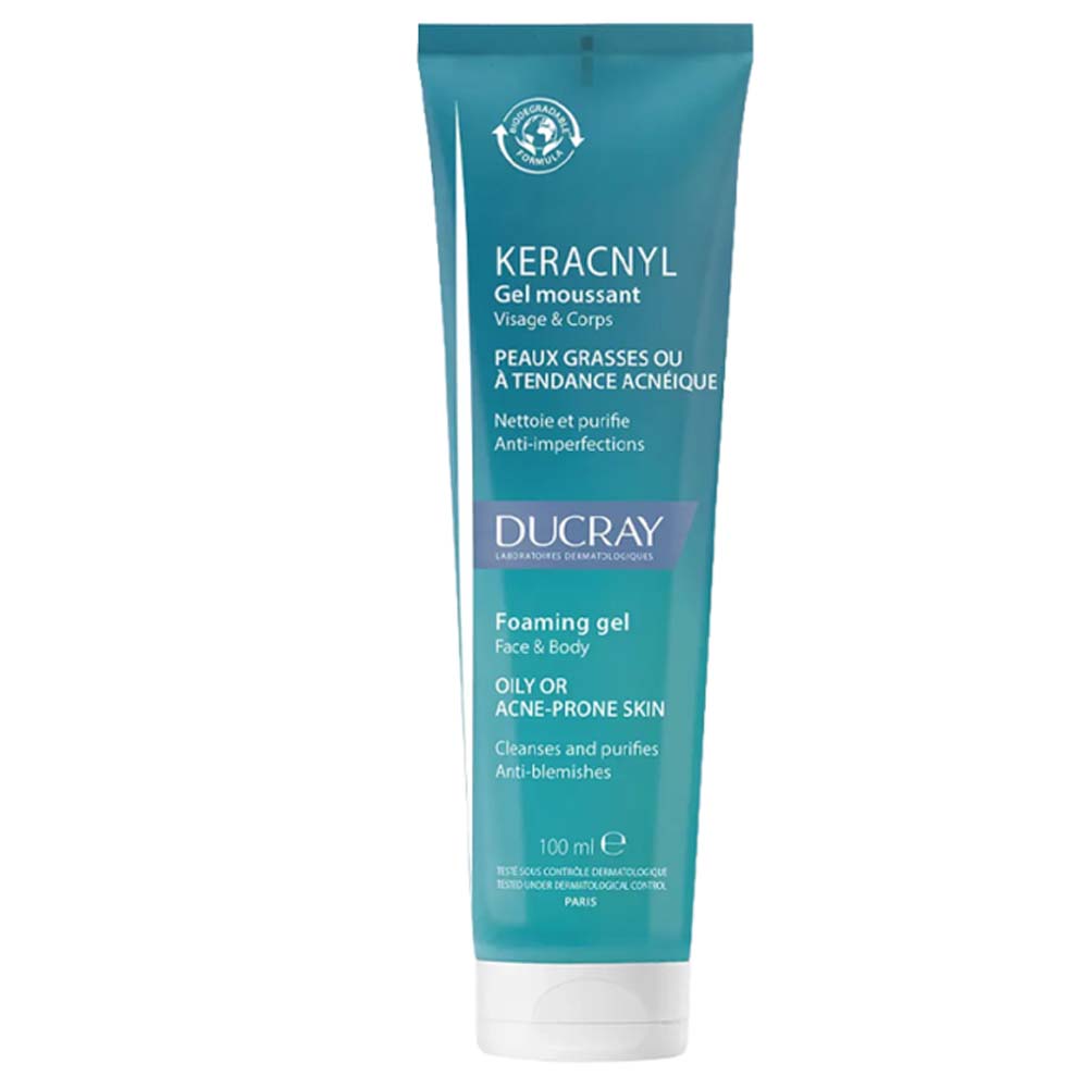 Ducray Keracnyl Gel Moussant Yüz ve Vücut Temizleme Jeli 100ml - Ducray