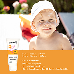 Ecowell Organik Bebek Güneş Kremi SPF50 110gr - Ecowell (1)