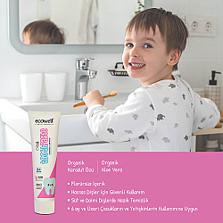 Ecowell Florürsüz Organik Çocuk Diş Macunu 75gr - Ecowell (1)