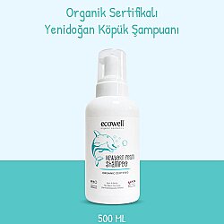 Ecowell Organik Yenidoğan Bebek Saç Ve Vücut Köpük Şampuanı 500ml - 3