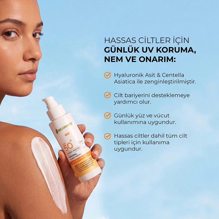 Ecowera SPF50+ Hydra Protect Mineral Güneş Kremi 150 ml - Ecowera (1)