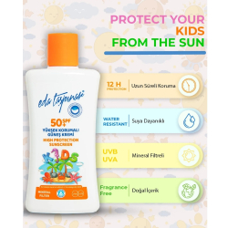 Eda Taşpınar Mineral Filtreli Yüksek Korumalı Çocuk Güneş Kremi Spf50 200ml - 2