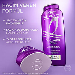 Elseve Collagen Lifter Kolajen Peptitleri İçeren Hacim Veren Saç Bakım Şampuanı 300 ml - 4