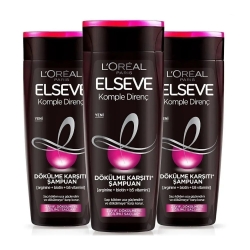 L'Oréal Paris Elseve Komple Direnç Dökülme Karşıtı Şampuan 390 ml 3 Adet - Elseve