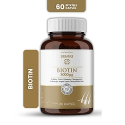 Erbatab Biotin 5000 mcg içeren takviye edici gıda 60 kapsül - Erbatab