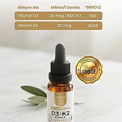 Erbatab Vitamin D3 K2 2'si 1 Arada Damla - 3