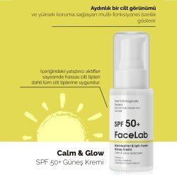 FaceLab Sakinleştirici ve Işıltı Veren C Vitamini & Centella İçerikli SPF50+ Güneş Kremi - 3