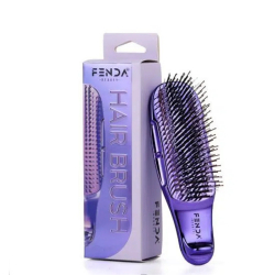 Fenda Dört Tarama Uçlu Dikdörtgen Saç Fırçası - Metalic Purple - Fenda
