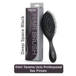 Fenda Dört Tarama Uçlu Profesyonel Saç Fırçası - Deep Space Black - Fenda