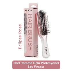 Fenda Dört Tarama Uçlu Profesyonel Saç Fırçası - Eclipse Rose - Fenda