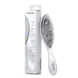 Fenda Dört Tarama Uçlu Profesyonel Saç Fırçası - Platinum White - 3