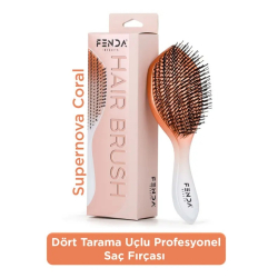 Fenda Dört Tarama Uçlu Profesyonel Saç Fırçası - Supernova Coral - Fenda