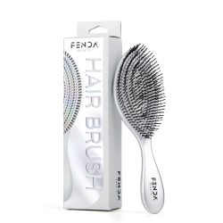Fenda Dört Tarama Uçlu Saç Fırçası Large - Platinum White - 3