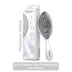 Fenda Dört Tarama Uçlu Saç Fırçası Large - Platinum White - Fenda