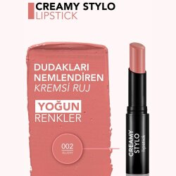 Flormar Creamy Stylo Yüksek Pigmentli & Yarı Parlak Bitişli Kremsi Ruj - 002 Blushy - 3
