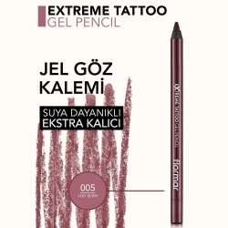 Flormar Extreme Tattoo Yüksek Pigmentli & Mat Bitişli Jel Göz Kalemi - 005 Very Berry - 3