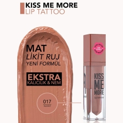 Flormar Kiss Me More Yüksek Pigmentli & Mat Bitişli Nemlendirici Likit Ruj - 017 Nudist - 4