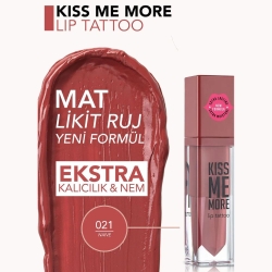 Flormar Kiss Me More Yüksek Pigmentli & Mat Bitişli Nemlendirici Likit Ruj -021 Naive - 4