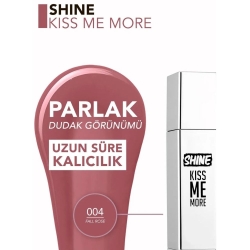 Flormar Shine Kiss Me More Uzun Süre Kalıcı & Parlak Bitişli Likit Ruj - 004 Fall Rose - 3