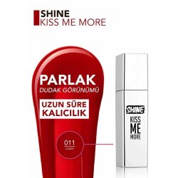 Flormar Shine Kiss Me More Uzun Süre Kalıcı & Parlak Bitişli Likit Ruj 011 Candy - 2
