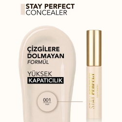 Flormar Stay Perfect Yüksek Pigmentli & Yarı Mat Bitişli Likit Kapatıcı 12.5ml - 001 Fair - 3