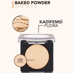 Flormar Yüksek Pigmentli & Yarı Mat Bitişli Fırınlanmış Kompakt Pudra - 030 Mat Beige - 5