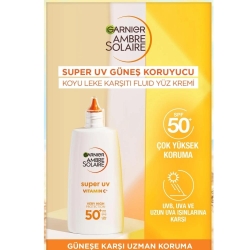 Garnier Ambre Solaire Super UV C Vitamini Koyu Leke Karşıtı Fluid Krem SPF50+ 40ml - 3