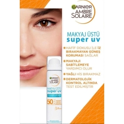 Garnier Ambre Solaire Süper UV Makyaj Üstü Güneş Koruyucu Yüz Misti SPF+50 75ml - 3